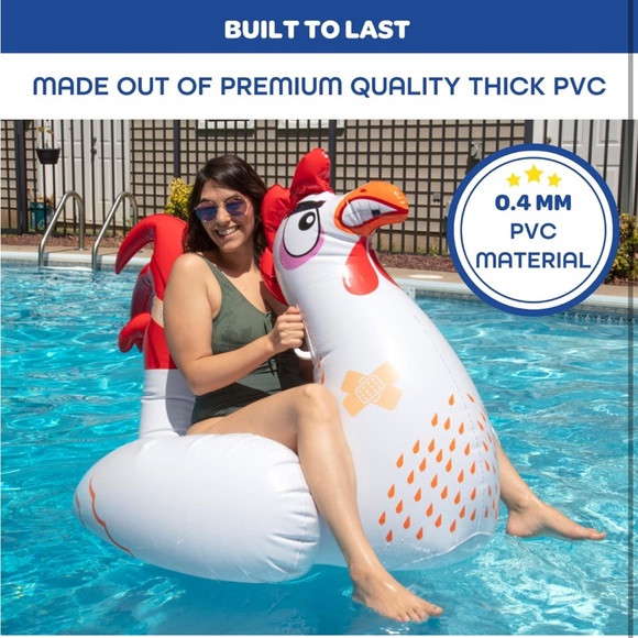 2Giant PoolInflatable Chicken🐓BattleRide-Ons-Flip Your👫Friends🧑🧑🧒toWin🏆! - Picture 4 of 10